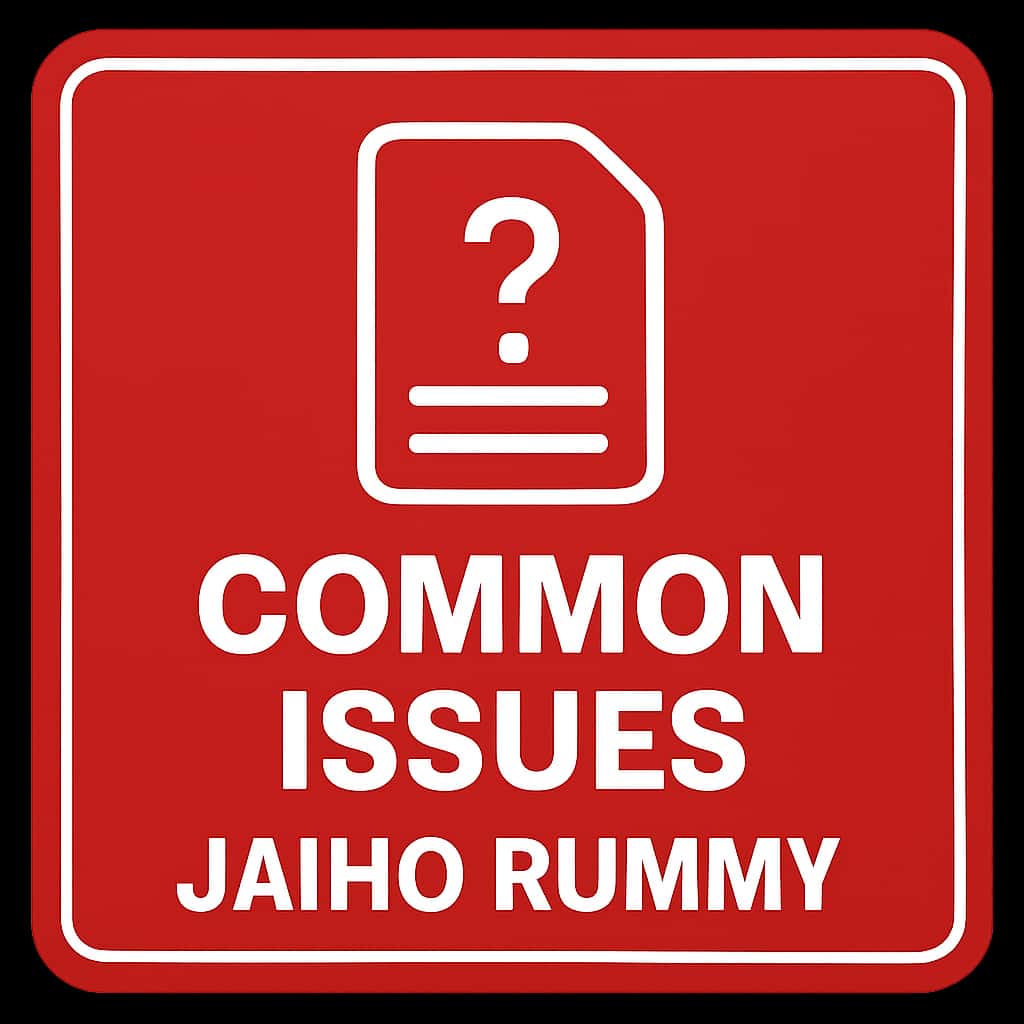 An icon representing Jaiho Rummy issues as a support resource.