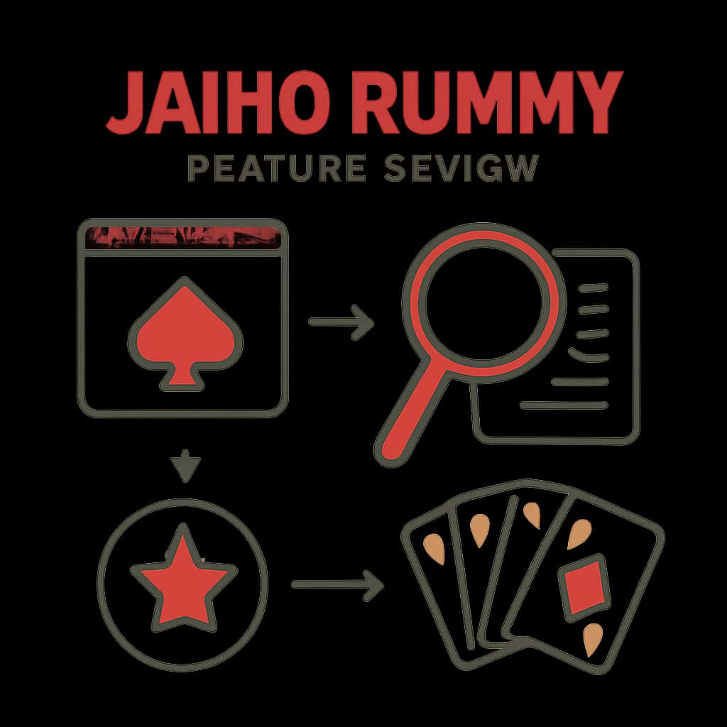 An educational diagram illustrating features of Jaiho Rummy.