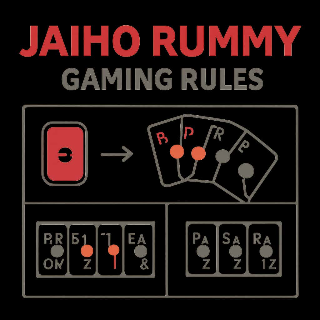 An illustration detailing specific rules for Jaiho Rummy.