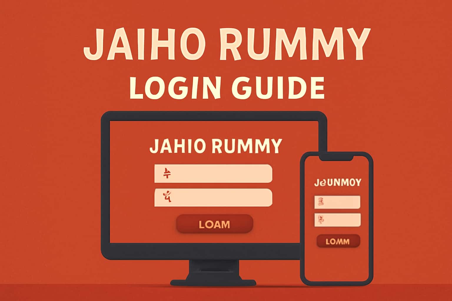 A futuristic representation of the Jaiho Rummy Login Guide with prominent text.