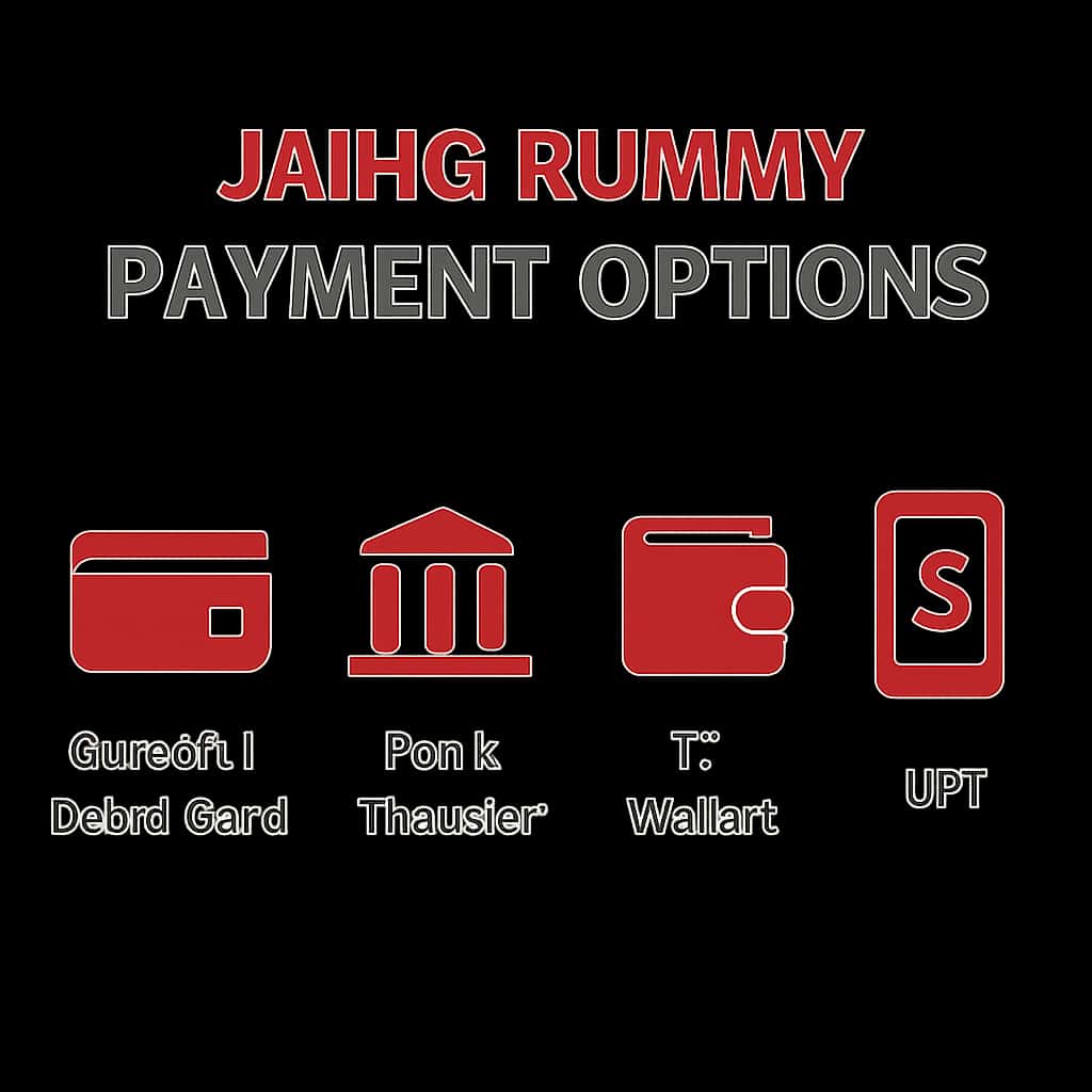 An educational diagram illustrating Jaiho Rummy Payment Options.