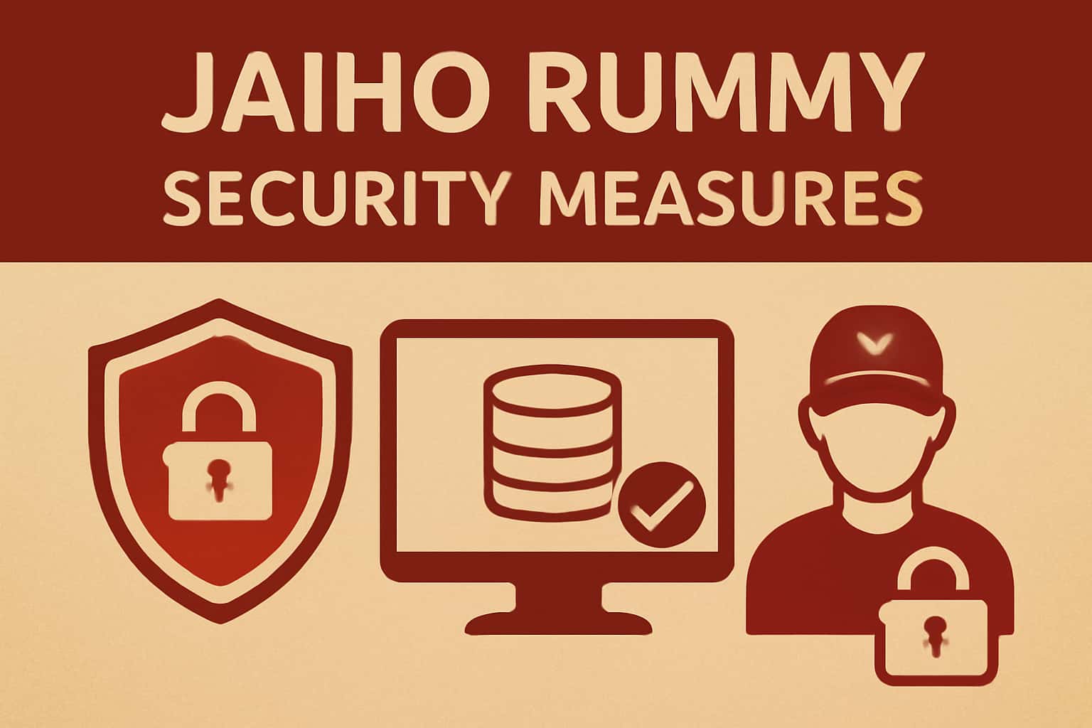 A graphical representation showcasing Jaiho Rummy security measures with a focus on user protection.
