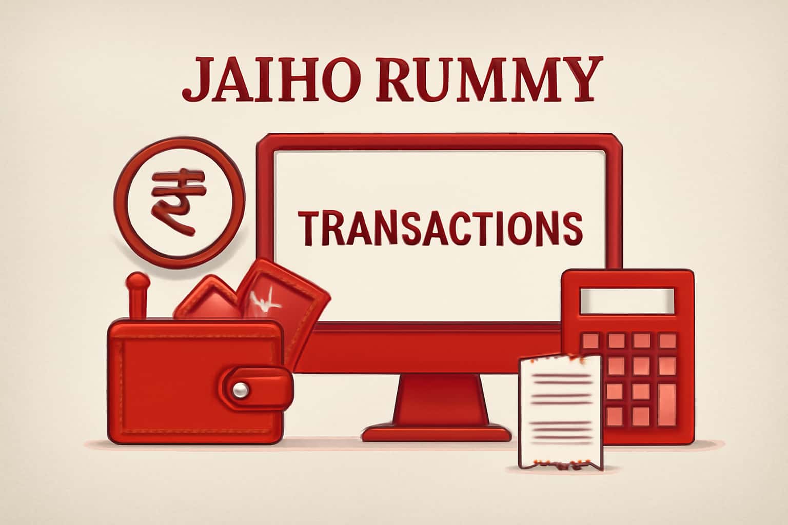 Informational scene on transactions in Jaiho Rummy, emphasizing secure payment methods.