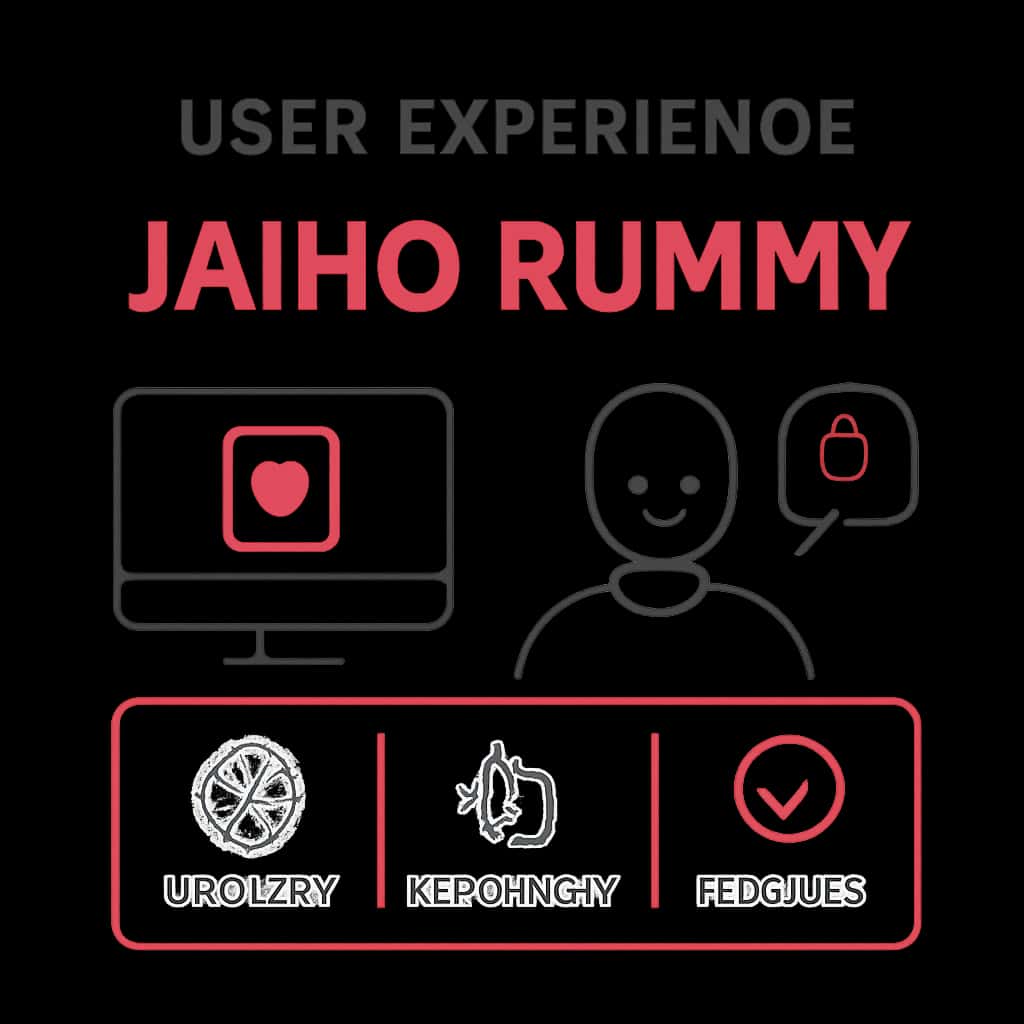An educational diagram on user experience aspects in Jaiho Rummy.
